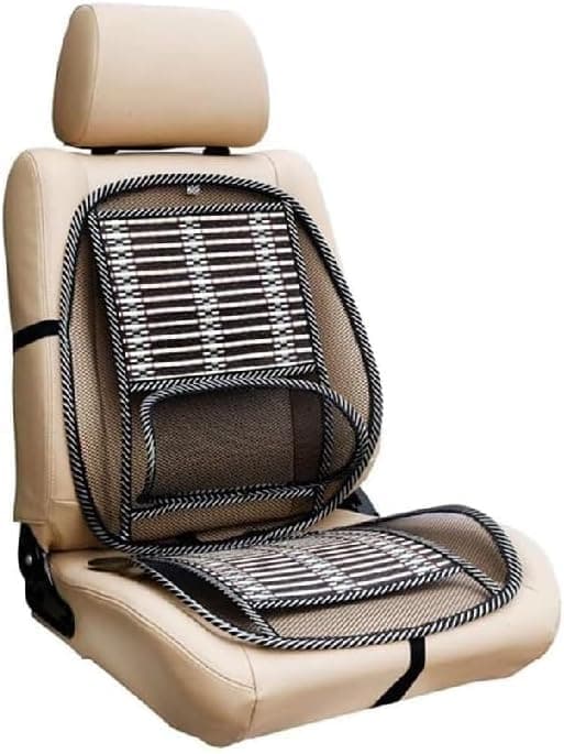 SACAR Car Chair, Comfortable Bamboo Cooling Seat Cover with Lumbar Massage Support Cushion, Breathable Chair Cushion, Universal Fit for Cars (1 Piece) Body positioner