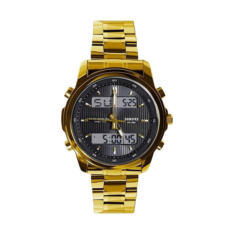 Men's Dual Hands Digital Watch – Waterproof Diving Watch | Date, Days, Alarm Stopwatch with Strong Light
