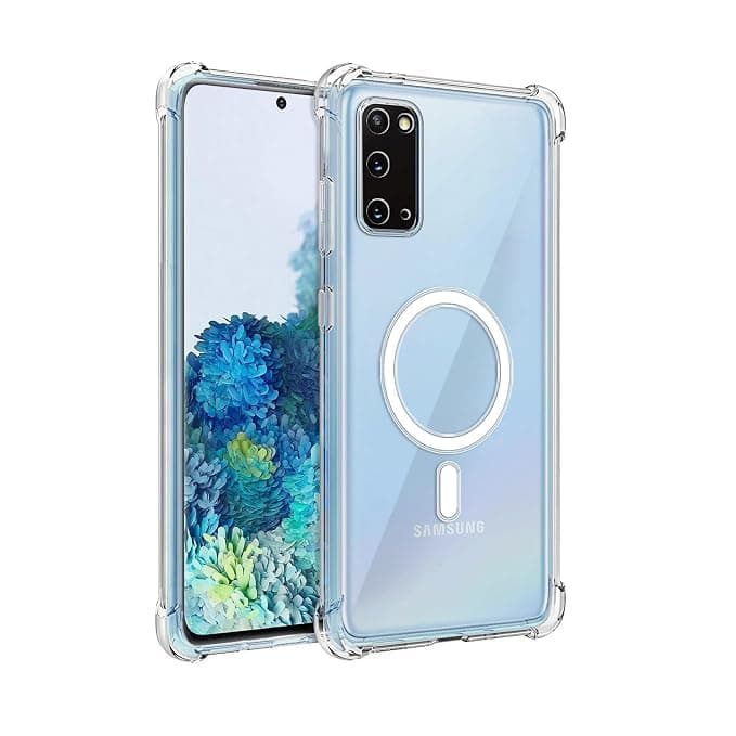 Protective Cover (Compatible With Samsung S20), Magnetic Clear Case With Raised Edges, Shockproof And Slim For (Clear)