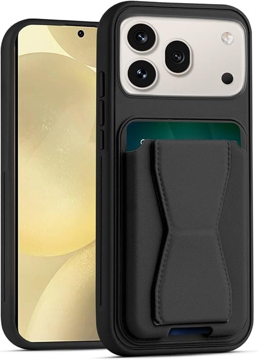 Case Leather Featuring Wallet Design With(Compatible With Honor 600 Pro) Card Holder Shock-Resistant TPU Frame And Synthetic Leather Kickstand That Offers Elegant Look And Comfortable Grip (Black)