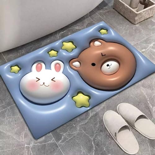 Super Absorbent Bath Mat Quick Drying, Bathroom Rug, Non-slip Entrance Doormat, Nappa Skin Floor Mats, Toilet Carpet, Home Decor (42)