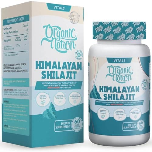 Organic Nation Himalayan Shilajit Dietary Suppliement 60-Capsules Nutritional supplement