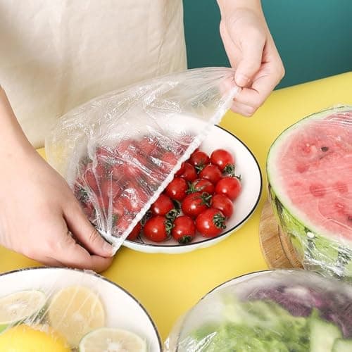 100 Pack Food Storage Bags with Panda Reusable Bag Large Capacity Daily Kitchen Organization Plastic Freshness Preservation Covers