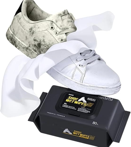 80-Count Shoe Cleaning Wipes for White Sneakers and Bags Dust Remover Footwear care kit