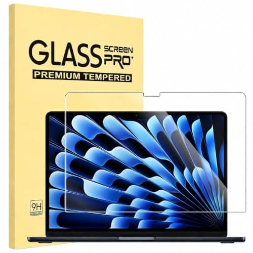 Tempered Glass Screen Protector for 2024-2022 MacBook Air M3 M2 13.6" (A3113 A2681), MacBook Air 13 M3 M2 Max/Pro Chip Screen Protector [9H Hardness Tempered Glass] [No bubbles] [Anti Fingerprint]