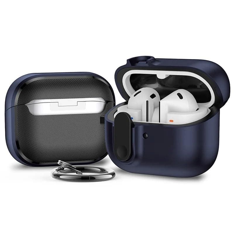 Design Modern Lock Case for Galaxy Buds 3 & Galaxy Buds 3 Pro (2024), Samsung Galaxy Buds 3 / Buds 3 Pro Secure Cute Protective Cover (Midnight Blue)