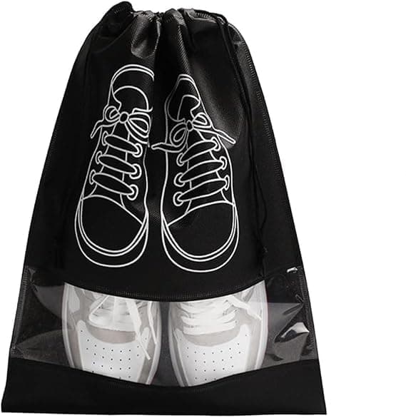 Travel Shoe Bags - Large Multi-Purpose Shoe Bags (For Shoes, Toiletries, Underwear, Cosmetics) - With Clear Window And Drawstring Closure - Suitable For Men And Women.