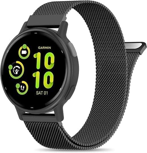 Strap Magnetic (Compatible with Watch Band, 22mm Band Huawei GT 7 6 5 4 3 26 5 4 3 2 Pro/GT 2e/GT 7 6 5 4 46mm/GT2 46mm Redmi Watch 5 Active) Watch Strap, Stainless Steel Mesh Replacement Women Men