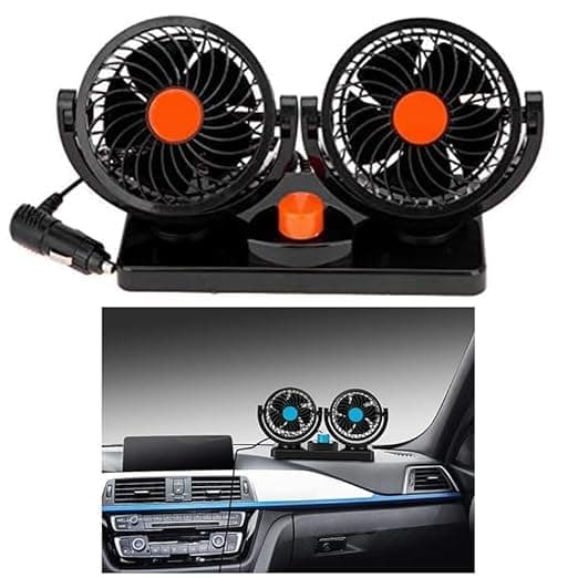 SACAR Car Air Fan Powerful Quiet 2 Speed Ventilation Car Fans Summer Air Cooling Fan Lighter Connector Electric fan