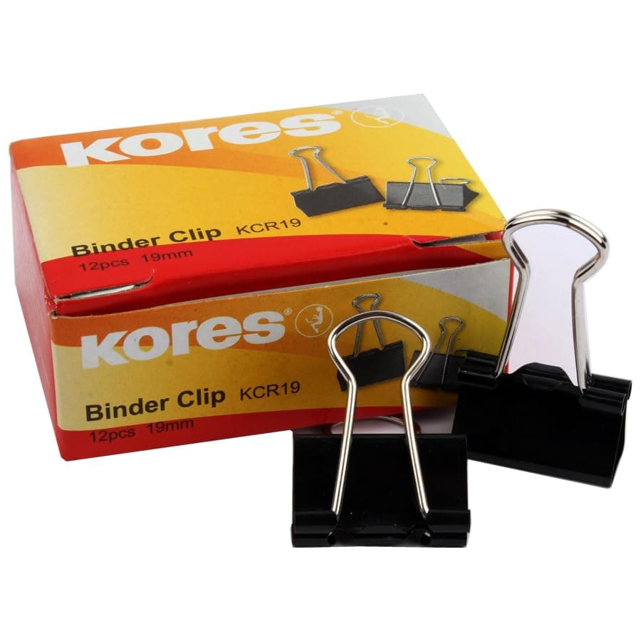 Kores clip binder black 15ml - model KCR19 Office products
