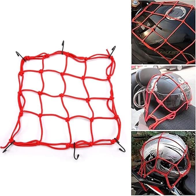 Motorcycle Luggage Net, Spider Elastic Luggage Net Small Adjustable Elastic Mesh Motorcycle Helmet Elastic Net 2 Pcs - sa car Cargo net