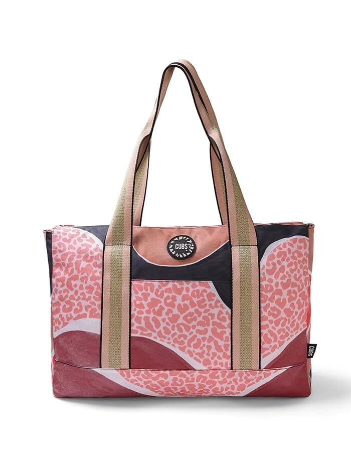 Cubs Brown LeopardTote Double Tote bag