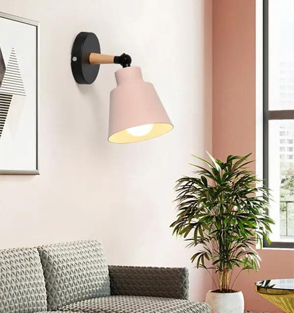 Generic Abalek 1 Bulb Without Bulbs 25x15x25cm Black and Pink Light fixture