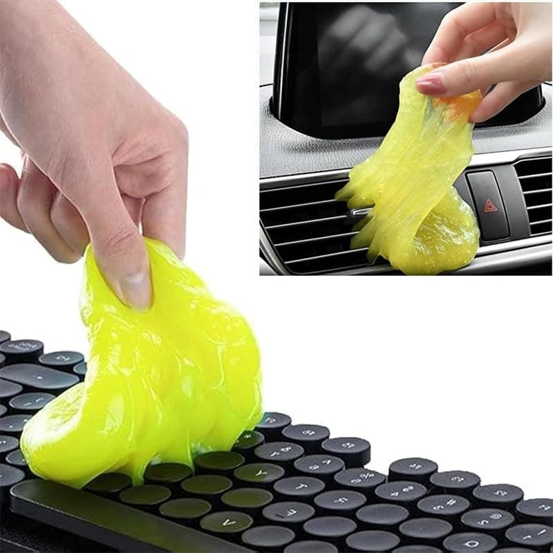 KaberTrade KaberTrade Gel Slime for Cleaning and Removing Dust and Sediment in Car and Other Appliances in Office, Home and More (180 g, Yellow Gel, Code 10557) Auto accessory
