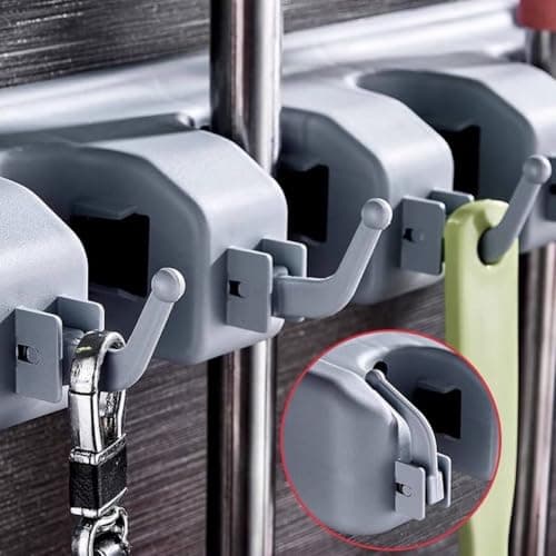 Practical 5 Compartment Cleaning Tool Holder with Strong Hook for Kitchen Home Organization Storage rack
