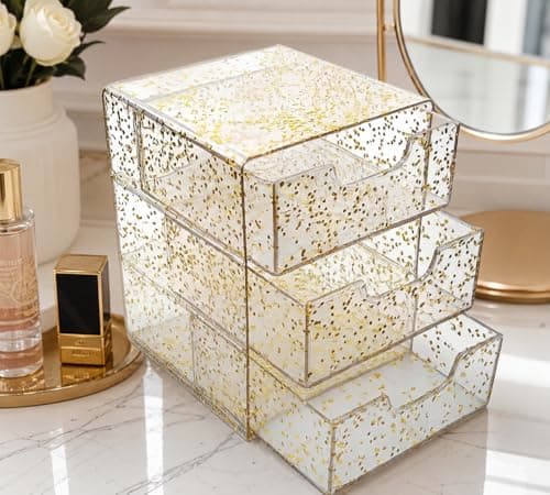 Small 3-Layer Drawer Organizer for Jewelry Accessories Hairpins and Personal Items Storage Box Versatile Multi-Use Compact Desktop Container Unit
