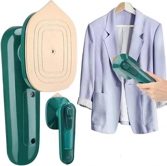 Portable Handheld Steam Iron With Spray Compact Electric Clothes Pressing Tool Anti Drip Design Lightweight Travel Iron For Garment Care Craft Sewing Home Use With Silicone Pad