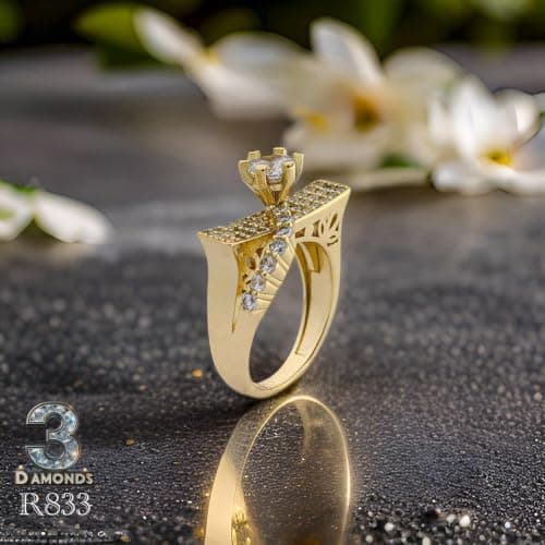 3 Diamonds 3370159539254 Wedding Ring For Women Gold Plated