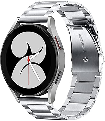 V-MORO Strap Compatible with Samsung Galaxy Watch 4 40mm 44mm/Galaxy Watch 5 40mm 44mm/Pro 45mm,Active 2 Watch Straps, 20mm Stainless Steel Replacement Band Watch Strap for Galaxy Watch 4 Classic 42mm