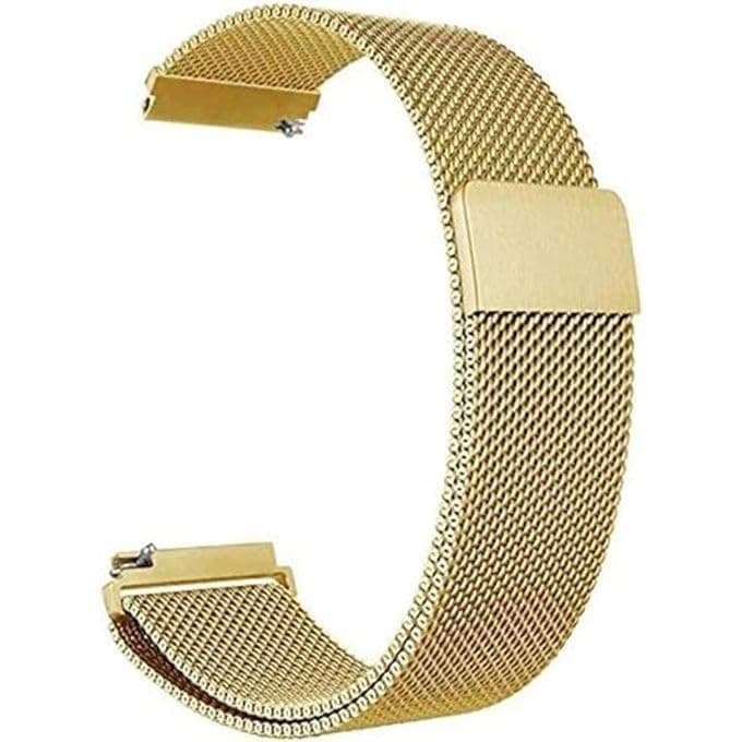 22 mm Milanese Loop Stainless Steel with Magnetic Clasp Bands for Oraimo/joyroom/xiaomi watch/Amazfit And all watch 22 mm Only Gold Color