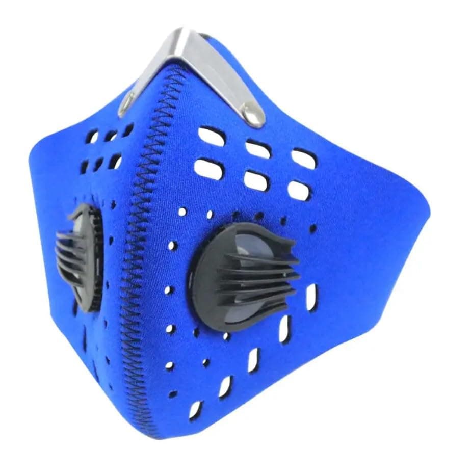 KaberTrade KaberTrade Sports Face Mask Breathable Mesh for Cycling Running Walking Outdoor Activities Comfortable Fit (1 Piece, Blue, Code:7602)