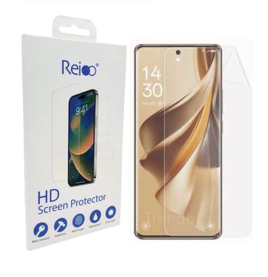 Reioo Nano Gelatin Front Screen Protector Compatible with Oppo Reno 10 pro Hydrogel Flexible (Clear)