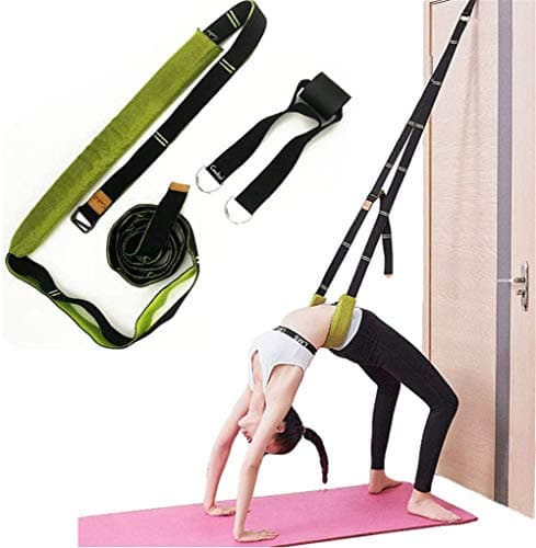 Yoga Resistance Band Yoga Fitness Stretching Strap Dance Lower Waist Training,Adjustable Back Bend Assist Trainer,Yoga Stretching Strap,Home Equipment for Ballet,Dance Green