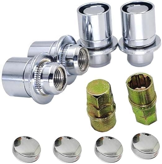 Lock Car Rim Anti-Theft Tire (4 Nut, Size 12 * 1.2 * 36mm)