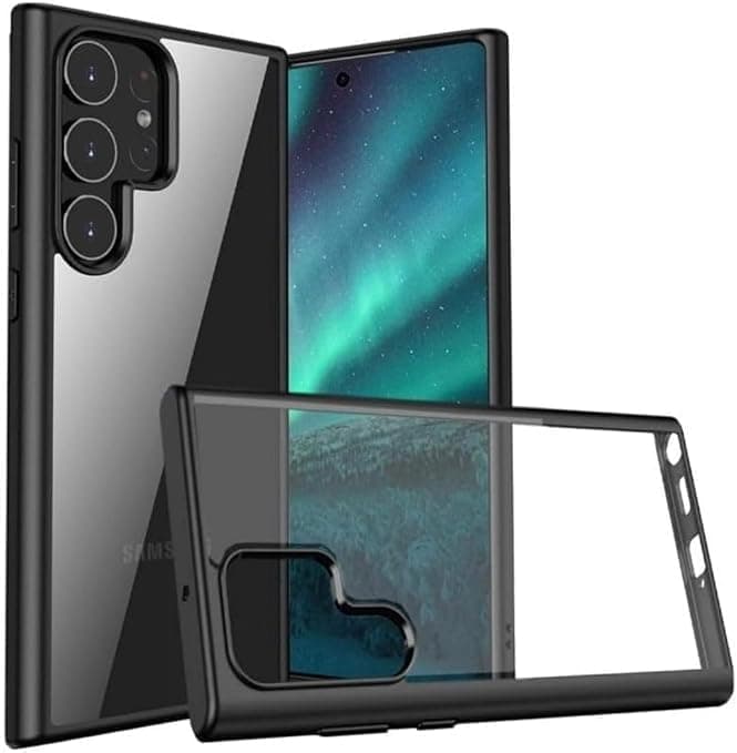 Clear Case Compatible With Samsung Galaxy S25 Ultra Cover Clear Case Shockproof Hard PC +Soft Silicone Transparent Protective Slim Samsung S25 Ultra Case for Black Cellular phone case