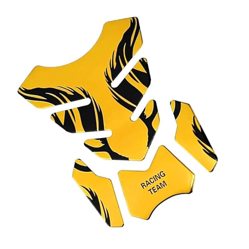 KaberTrade Motorcycle Motorcycle Fuel Tank Protector Sticker 3D Racing Style Scratch Resistant (1 Set of 4, Gold*Black, Code:8432) - KaberTrade Sticker decal