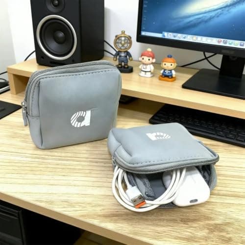 13x10cm Portable Mini Zipper Pouch for Electronic Cables and Accessories Storage bag
