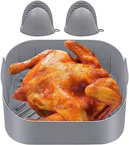 20cm Heavy Duty Silicone Air Fryer Liner Heat Resistant Baking Pot Basket