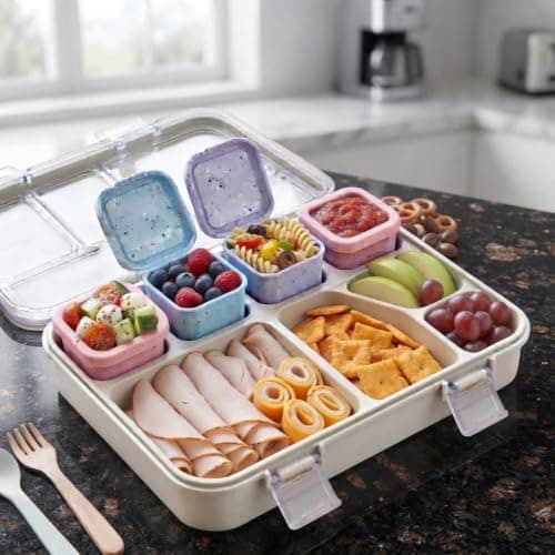 4-Pack Silicone Sauce Cups with Lids Snack Bowls for Nuts Fruit Storage Container lid