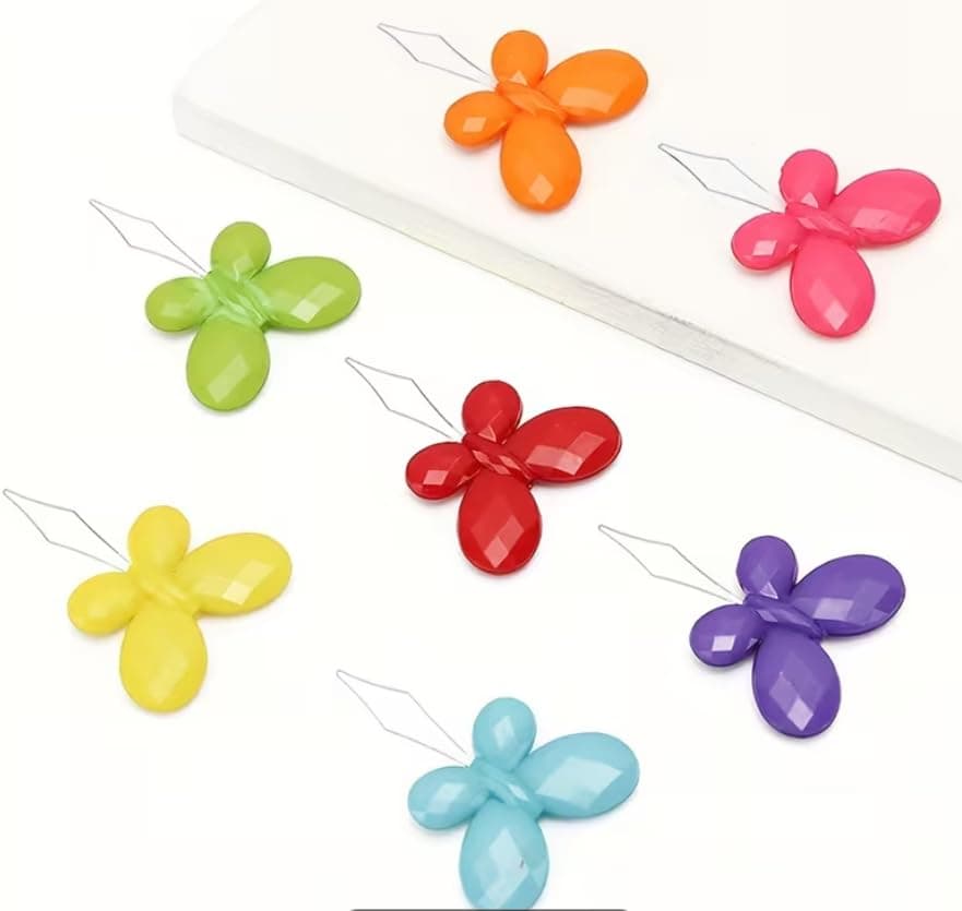 10 Pieces Colorful Butterfly Pins Acrylic Mixed Color Pins for Crafts and Decoration Great Addition to Your Craft Projects and Home Decorations Sharp pin