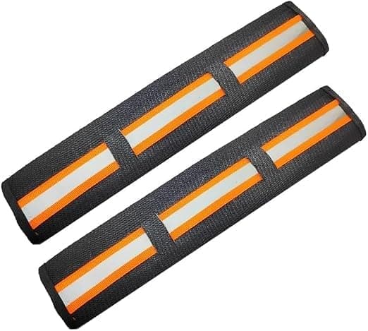 Bling Seat Belt Covers for Women Car Seat Cover Shoulder Pad Car Interior Accessories Fits Car-Truck SUV (2 Pcs, Black Reflective Strip,) SACAR