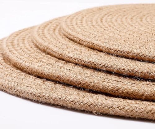 Natural Wicker Coaster Oval Heat Resistant Table Mat for Hot Pots Trays and Home Decor Handwoven Decorative Placemat for Kitchen and Dining Room Trivet