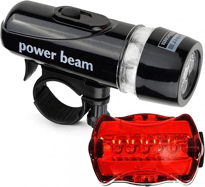Super Bright Waterproof Five LED Rear Safety Light Bicycle Headlight Set Five Light SACAR-LED