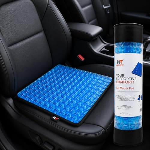 HT Medical Cooling Gel Chair Pad – Cellular Gel Pad for Pressure Diffuser, Ventilation, Office, Car, Long Sitting, Blue Body positioner
