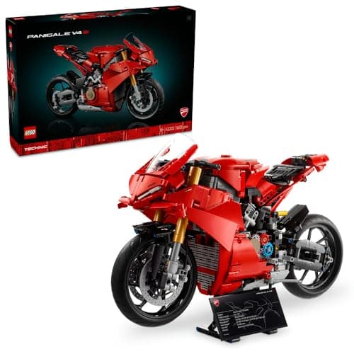 LEGO Technic Ducati Panigale V4 S Motorcycle 42202 | Motorcycle Model Kit for Adults, Authentic Details, Display Set, Gift for Motorbike Fans, 1,604 Pieces Toy building block