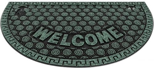 Semicircle Leather Doormat - Entrance Doormat for Cleaning Shoes in Front of Doors and Entrances - Home Use - AM