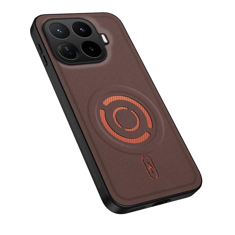 GOLDEN MASK Compatible With Xiaomi 17T Pro Leather Curated Magnic Case (Brown) Cellular phone case