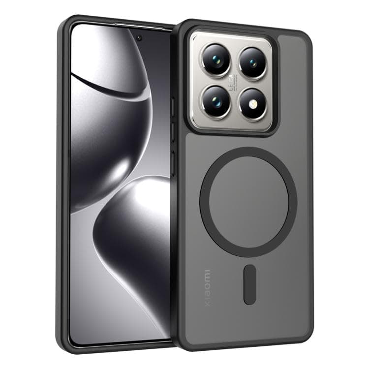 Matte Phone Case (Compatible With Honor X8A/ Honor X8C) Shockproof Luxury Back Cover Featuring Fingerprint Resistant Transparent Back Made Of Hybrid TPU and Polycarbonate Material (Black) Cellular phone case