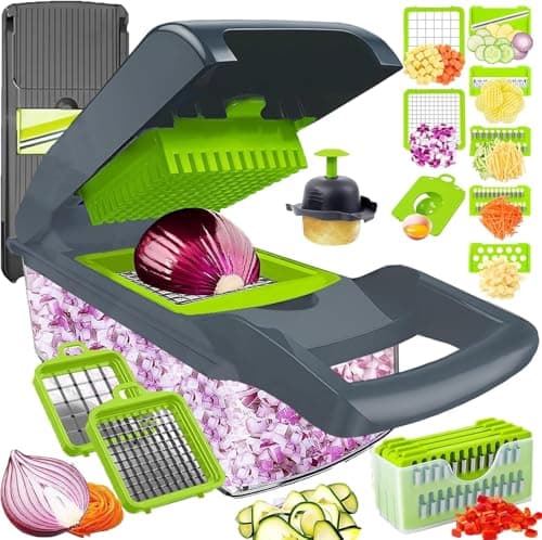 16-Piece Manual Vegetable Slicer Multi-Function Grater for Kitchen