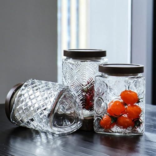 Generic Glass Candy Jar with Airtight Lid, Sweets & Nuts, 750 ml, Imported .db