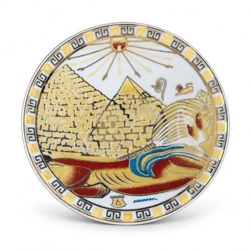 Egyptian Porcelain Fridge Magnet 5.5 cm, Ancient Egypt Design - Sphinx & Pyramids