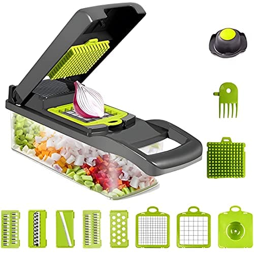 Toskope 12 in 1 Professional Vegetable Slicer Mandoline Slicer with 6 Replaceable Blades, Multifunctional Vegetable Slicer, Perfect for Slicing and Grating Food slicer