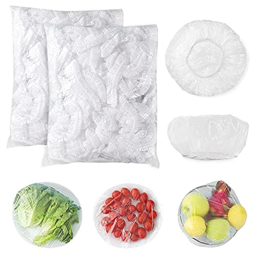 Skycase Cling Film bag, 200pcs Elasticated Stretch to FIT Disposable Food Covers for Preservation Fresh Dust-proof with Fruit, Vegetable and Meat Food storage bag