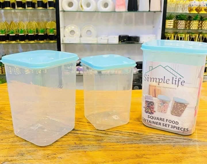 Triple Legume Container Set for Kitchen Storage and Grain Organization 3pcs Food storage container