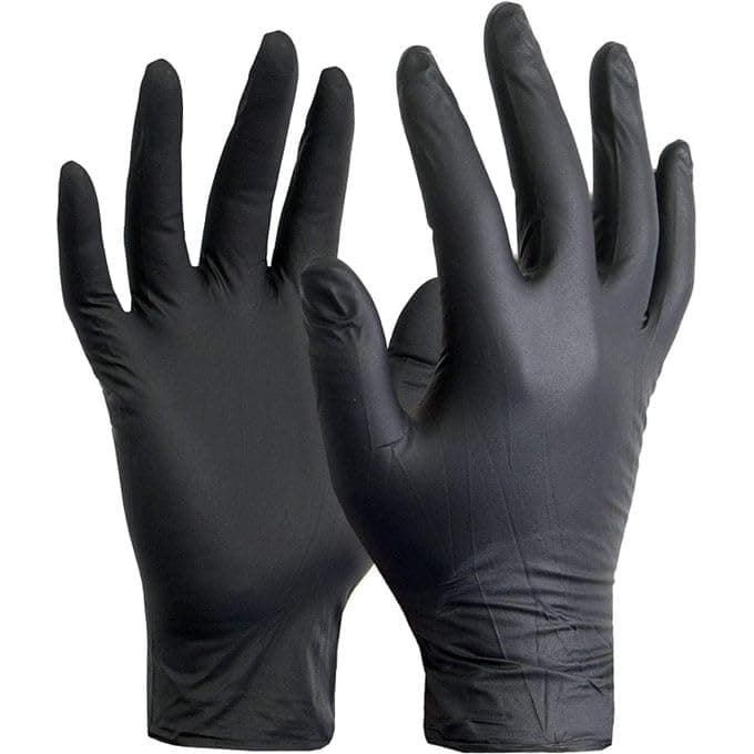 100 Count Black Silicone Gloves for Home Cleaning Kitchen and Restaurants