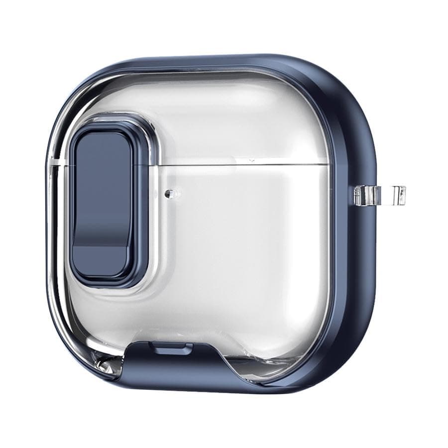 AirPods Pro 3 (2025) Case with Phone Holder, Cute Soft Silicone Cover for 3rd Generation AirPods Pro Case with Keychain for Men and Women (Navy Blue) Portable electronic device cover